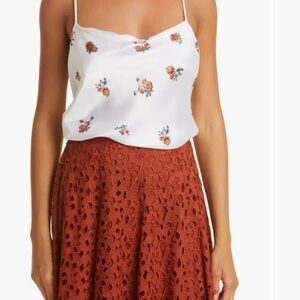 Vince White Sleeveless Fitted Camisole